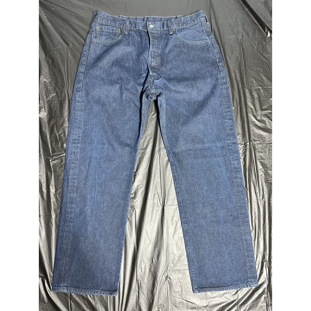 Levi's 501 White Oak Cone Denim Dark Wash Jeans Size 38x32 - Button Fly